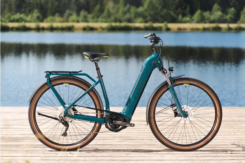  Cube Kathmandu Hybrid One 625 Easy Ease Electric Bike 2022 Teal/Lime -1